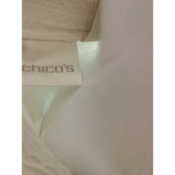 Chico's 0 Women's Small Ivory Pull-On Maxi Skirt Crochet Lace Trim Boho … - Picture 5 of 6